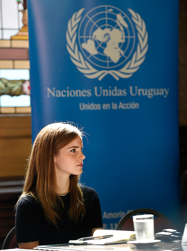 Emma Watson participa de evento das Naes Unidas em Montevidu, na semana passada