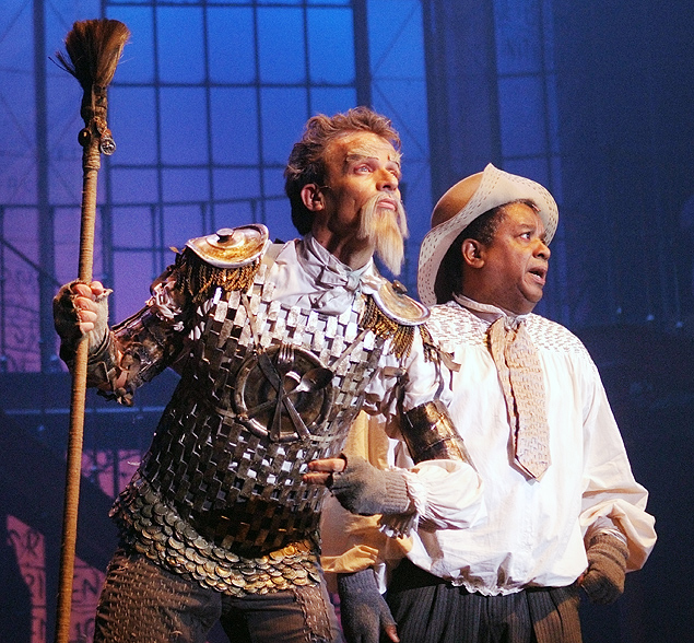 Cleto Baccic e Jorge Maya são os intérpretes de Dom Quixote e Sancho Pança no Teatro do Sesi