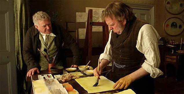 O ator Timothy Spall, que interpreta o pintor Turner, em cena do filme