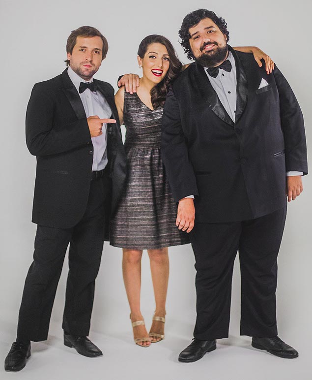 Gregorio Duvivier, Clarice Falco e Gabriel Totoro, membros do Porta dos Fundos