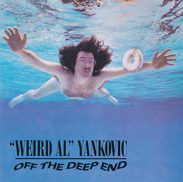 O msico Weird Al em pardia do disco 'Nevermind', do Nirvana