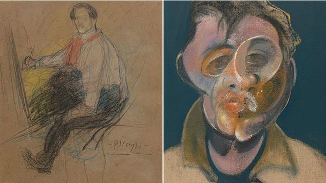 Picasso pintou o autorretrato (esq.) há mais de um século 