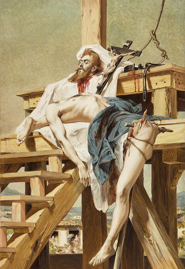 "Tiradentes Supliciado" (1893), tela de Pedro Américo exposta na Pinacoteca do Estado