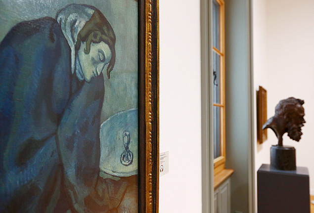 Pintura de Picasso intitulada 'Die schlummernde Trinkerin' (o bbado adormecido) que pertence ao museu de Berna