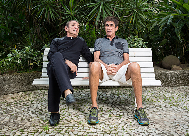 Zé Ramalho (à esq.) e Fagner durante entrevista, no Rio