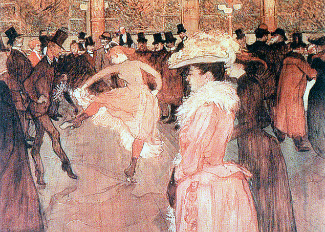 Obra: "Dressage des Nouvelles, par Valentin de Dsoss" [Treino das Novatas no Moulin Rouge], pintura de 1889 do artista Henri de Toulouse-Lautrec. [FSP-Ilustrada-19.12.97]*** NO UTILIZAR SEM ANTES CHECAR CRDITO E LEGENDA***