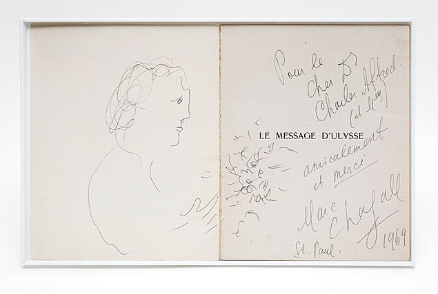 Para poucos: R$ 14 mil  o valor inicial de edio do livro "Le Message d'Ulysse" (1969), com desenho e dedicatria de Marc Chagall, em leilo de livros raros da Flio Livraria no dia 15, no hotel Emiliano, em SP