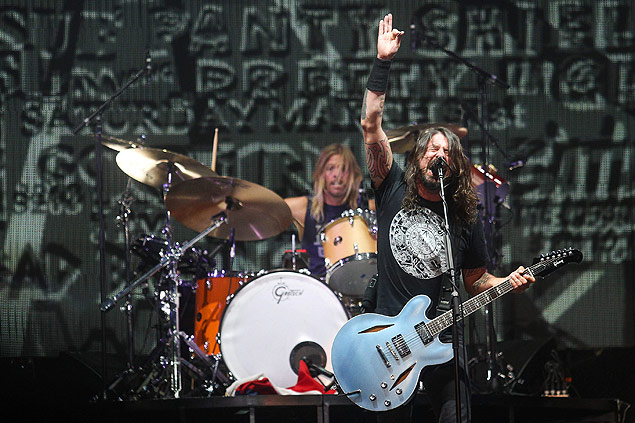 Dave Grohl, lder do Foo Fighters, durante show em Santiago, no Chile, na ltima semana