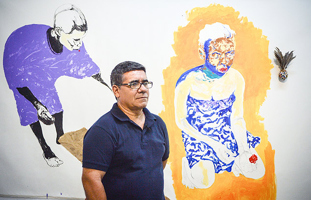 O artista cubano Santiago Rodrguez Olazbal em Havana, em janeiro de 2015