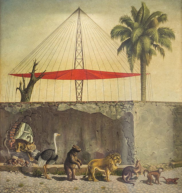"Domingo - Fuga do Circo", tela pintada por Enrico Bo, pai de Lina Bo Bardi, e doado a psicanalista de So Paulo