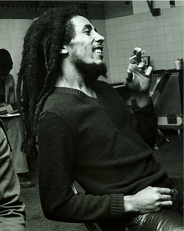 Bob Marley em 1979 em foto tirada pelo americano Roger Steffens, em turne do Bob Credito Roger Steffens / Arquivo Pessoal ***DIREITOS RESERVADOS. NO PUBLICAR SEM AUTORIZAO DO DETENTOR DOS DIREITOS AUTORAIS E DE IMAGEM***