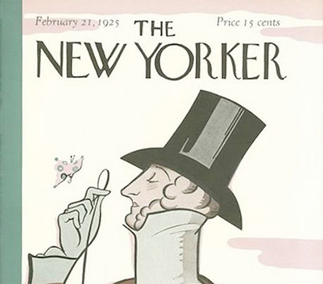 Capa da primeira edio da revista "The New Yorker" com a ilustrao de Rea Irvin