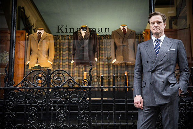 O ator Colin Firth e seu guarda-roupas de espio no filme 'Kingsman