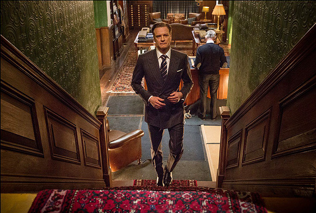 O ator Colin Firth como o espio Harry Hart em cena do filme 'Kingsman: Servio Secreto'