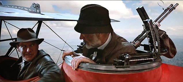 Harrison Ford e Sean Connery em cena da franquia "Indiana Jones"