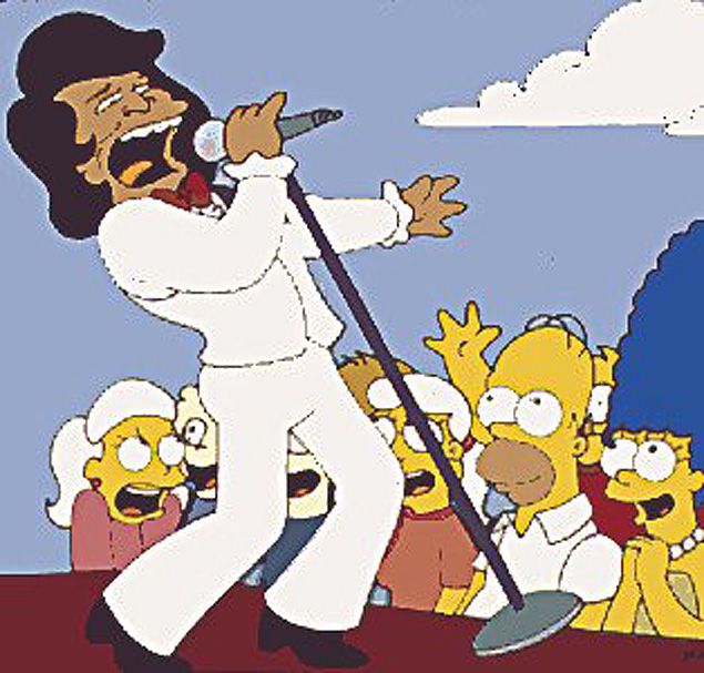 O cantor James Brown participa do desenho animado 'Os Simpsons' 