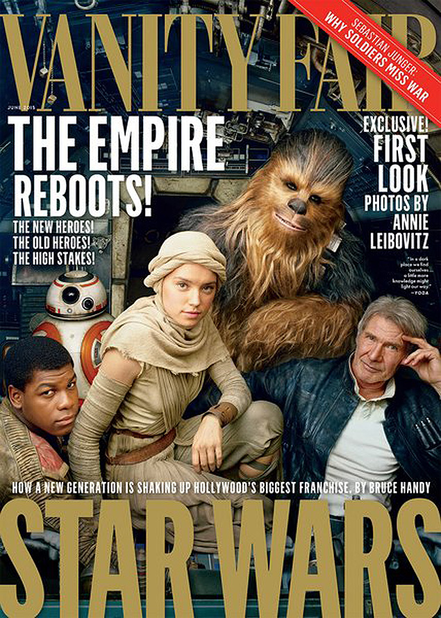Capa da revista "Vanity Fair" com os personagens de "Star Wars 7 - O Despertar da Fora"