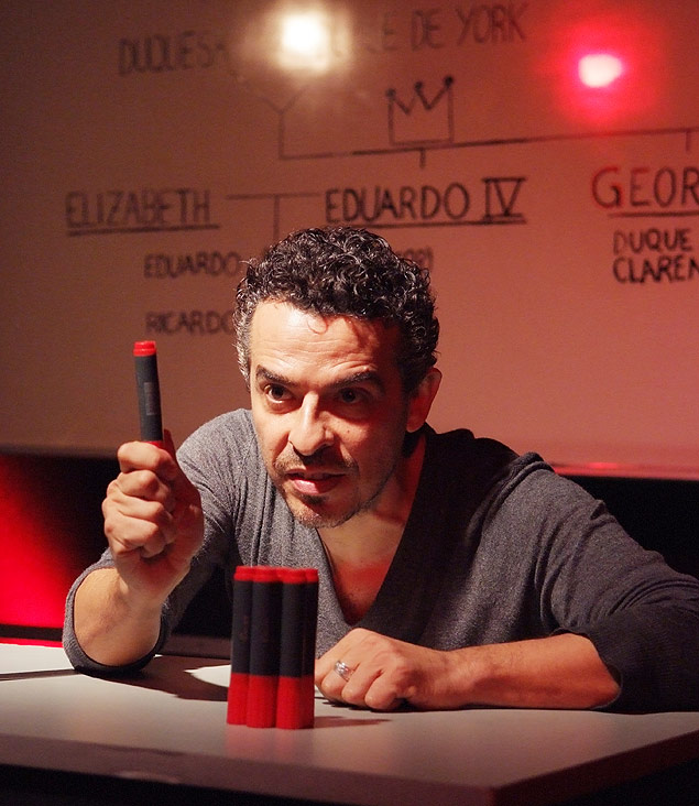 Espetáculo Ricardo 3º, com o ator Gustavo Gasparani