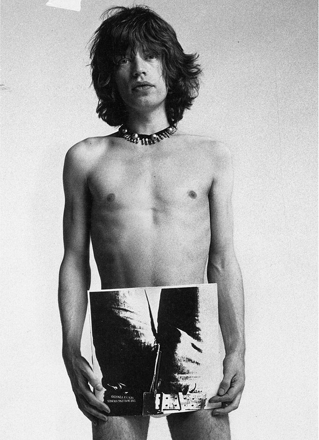 Mick Jagger em foto promocional do disco "Sticky Fingers"