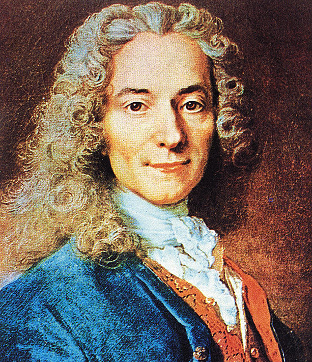O escritor francs Voltaire, retratado por Nicolas de Largilliere 