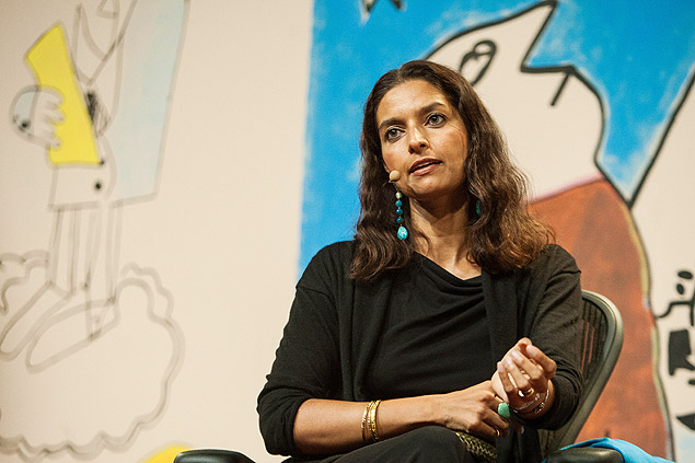A escritora inglesa Jhumpa Lahiri na Flip 2014.