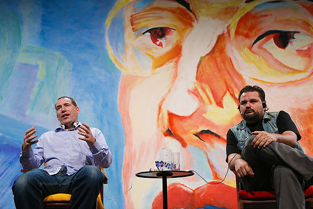 Mesa com participao do jornalista britnico Ioan Grillo e o mexicano Diego Osorno na Flip
