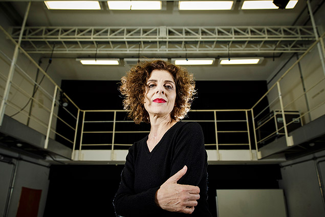 A atriz Christiane Tricerri, que protagoniza o monlogo "A Merda", em que se apresenta nua.