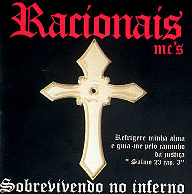 Capa do disco "Sobrevivendo no Inferno", do conjunto musical "Racionais MC's". 