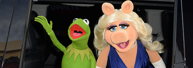 Caco, o Sapo, e Miss Piggy, personagens dos 'Muppets
