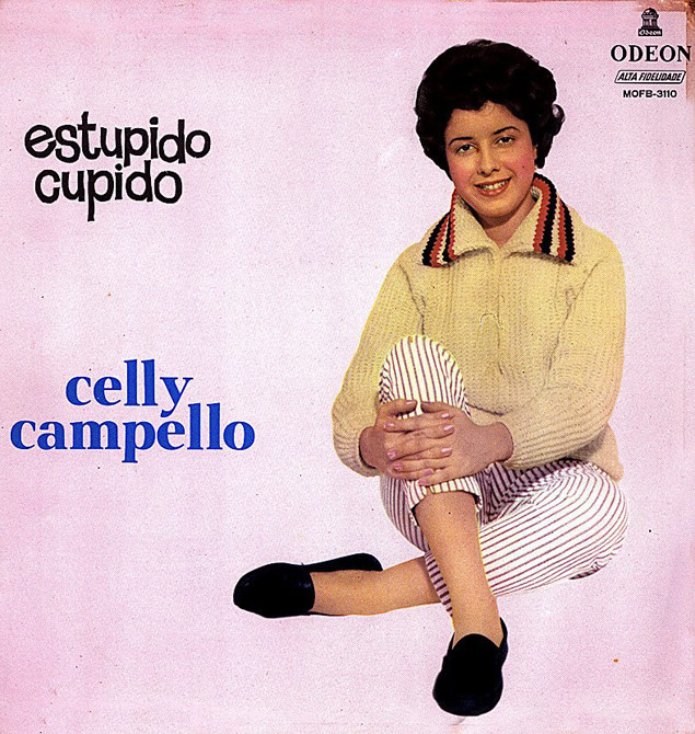 Capa do disco "Estpido Cupido" (1959), da cantora Celly Campello