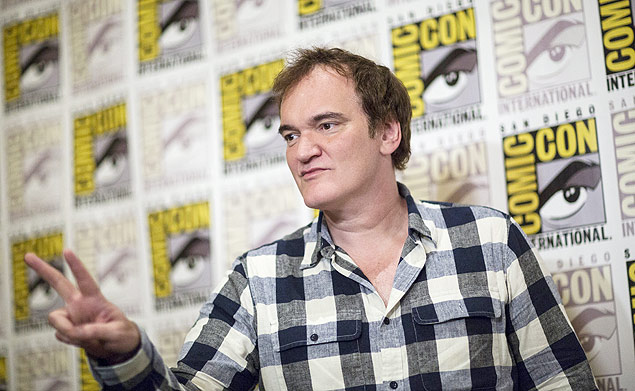 Director of the movie Quentin Tarantino poses at a press line for "The Hateful Eight" during the 2015 Comic-Con International Convention in San Diego, California July 11, 2015. REUTERS/Mario Anzuoni ORG XMIT: MA812