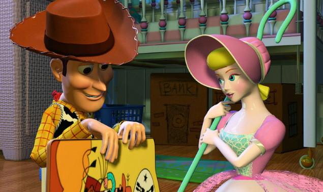Woody e Bo Peep em cena de 'Toy Story 2