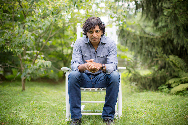 M. Night Shyamalan, the film director, producer and screenwriter, in Media, Penn., Aug. 5, 2015. Shyamalan's last four movies have been crescendoing misfires, all the more disappointing since his first four studio films were substantial hits. But a quirky comedic thriller called The Visit, may well deliver a surprise cinematic comeback, or at least the start of one. (Jessica Kourkounis/The New York Times)