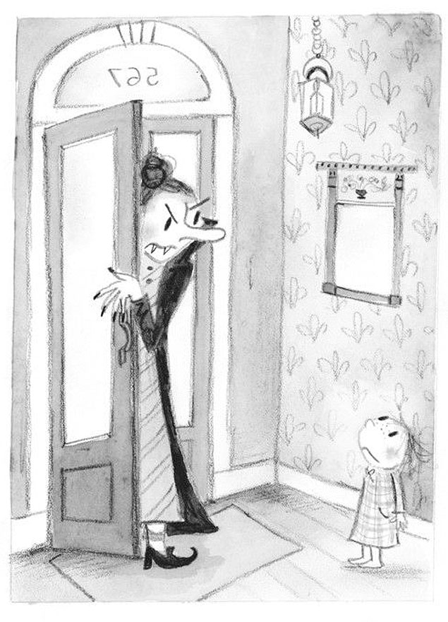 Ilustrao do livro "Dory Fantasmagory", de Abby Hanlon 