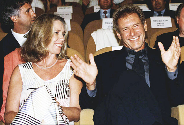 Melissa Mathison e Harrison Ford em 1997