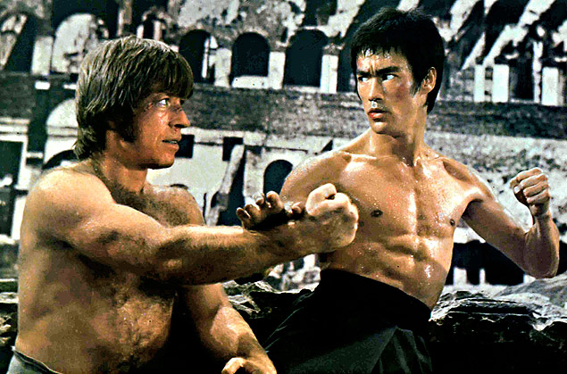 Bruce Lee e Chick Norris em 'Voo do Drago' ***DIREITOS RESERVADOS. NO PUBLICAR SEM AUTORIZAO DO DETENTOR DOS DIREITOS AUTORAIS E DE IMAGEM***