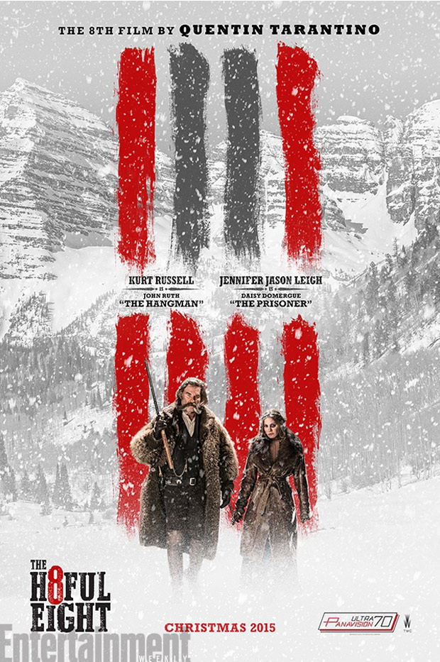 Poster do filme 'Os Oito Odiados', de Quentin Tarantino.