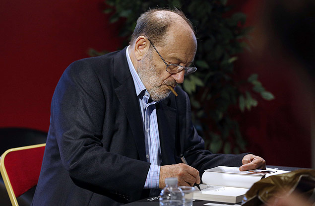 O escritor Umberto Eco em maio de 2015