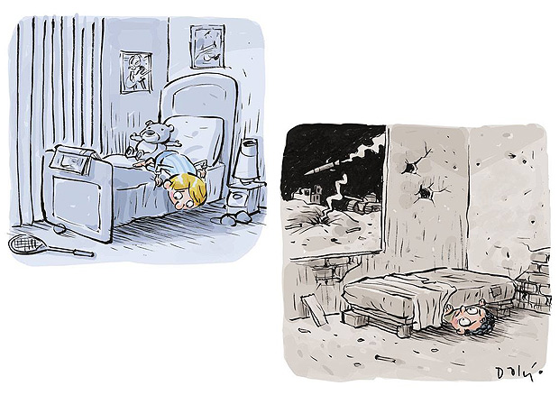 Cartum de Dalcio Machado, vencedor do International Cartoon Festival de Knokke Heist