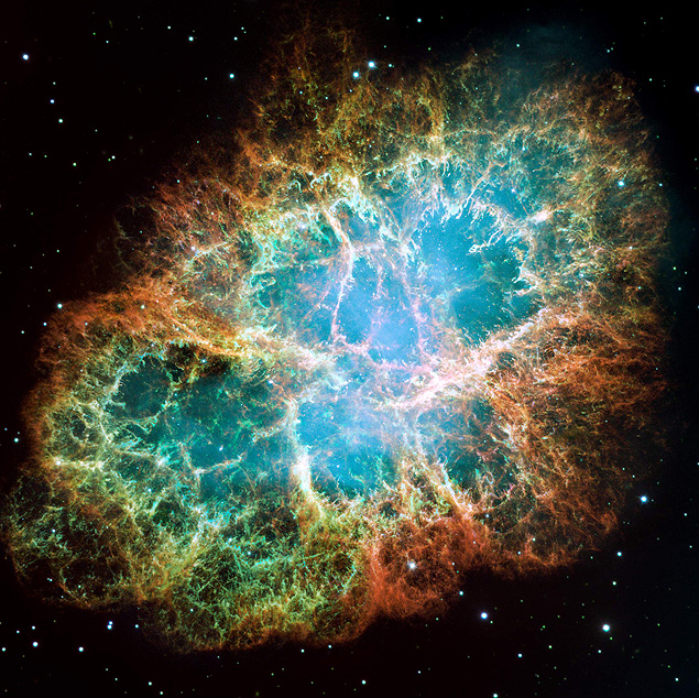 Mosaico construído por várias imagens tiradas pelo Telescópio Espacial Hubble da Nebulosa do Carangueijo. Foto Nasa ***DIREITOS RESERVADOS. NO PUBLICAR SEM AUTORIZAO DO DETENTOR DOS DIREITOS AUTORAIS E DE IMAGEM***
