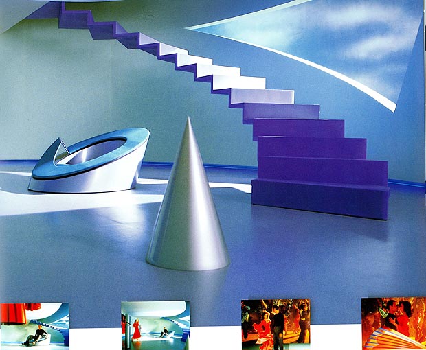 Formas geométricas de Hans Donner criadas para a novela 'Explode Coração', de 1996