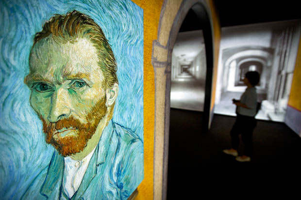 Autorretrato de Van Gogh em exposio em Pequim, na China, em junho de 2016