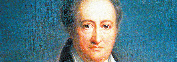 O autor alemo Johann Wolfgang Goethe, em quadro de Gehard von Kuegelgen. 