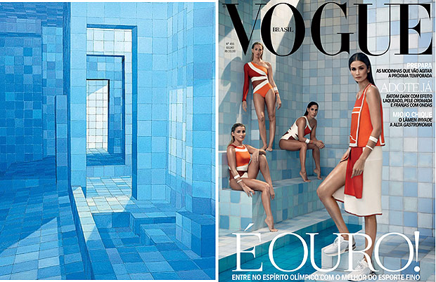 Obra de Adriana Varejo e capa da revista Vogue