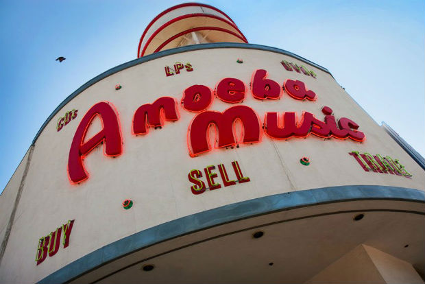 Fachada da icnica loja de discos Amoeba Music