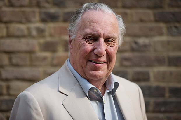 British writer Frederick Forsyth poses for a portrait before an interview with AFP in London on September 13, 2016. After a dozen novels and 70 million book sales under his belt, British writer Frederick Forsyth told AFP he is giving up on thrillers because his wife told him he can no longer travel to adventurous places. / AFP PHOTO / JUSTIN TALLIS