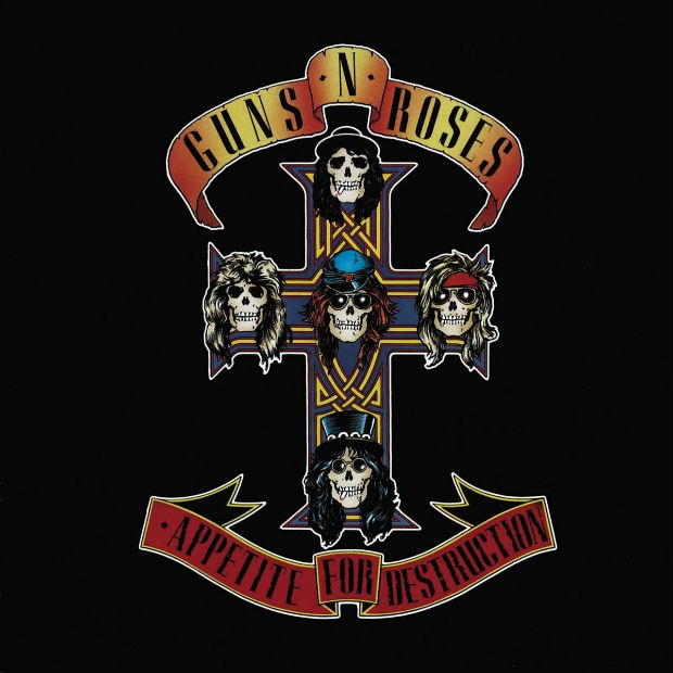 Capa do lbum de estreia do Guns'n Roses, 'Appetite for Destruction