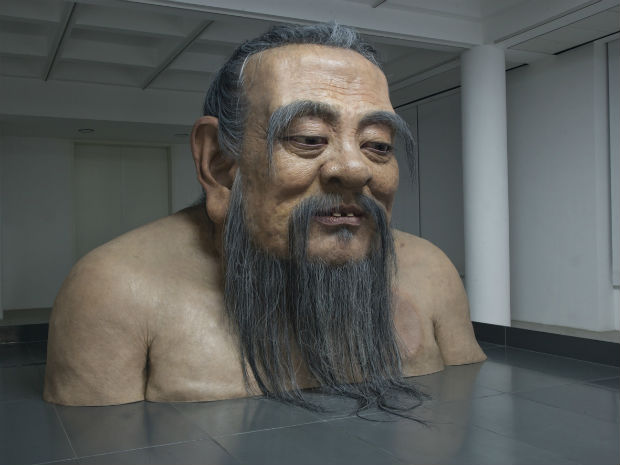 Zhang Huan / Q-Confucio No.2 / instalao / silicone, Arame, Acrlico / 2011 Foto:Rockbund Art Museum/Divulgao ***DIREITOS RESERVADOS. NO PUBLICAR SEM AUTORIZAO DO DETENTOR DOS DIREITOS AUTORAIS E DE IMAGEM***