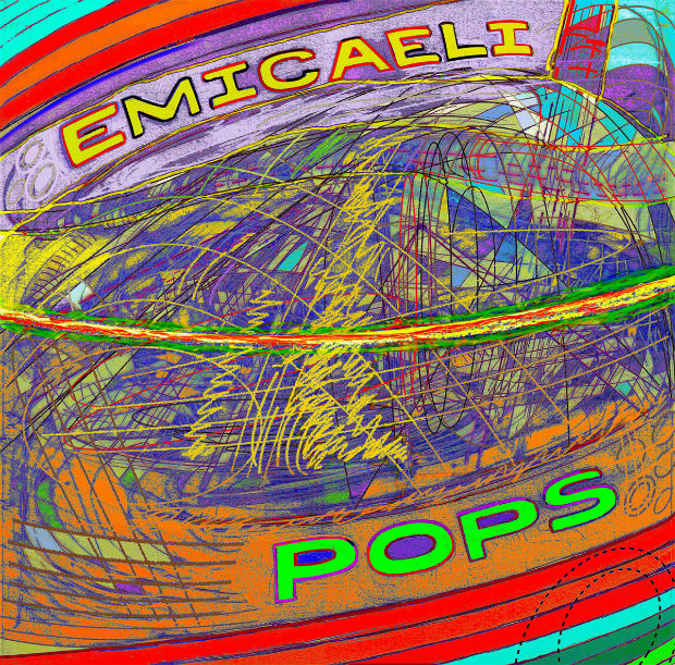 Capa do lbum 'PoPs', do Emicaeli, assinada pelo artista e guitarrista Mark Shippy 