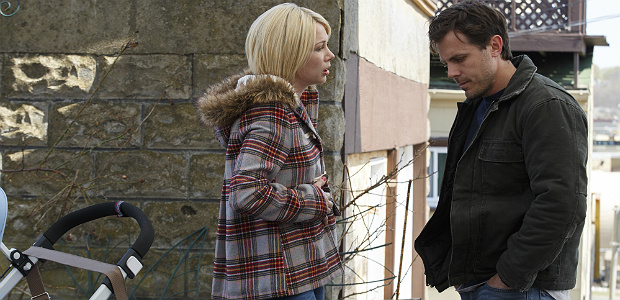 This image released by Roadside Attractions and Amazon Studios shows Michelle Williams, left, and Casey Affleck in a scene from "Manchester By The Sea." On Wednesday, Dec. 14, 2016, Williams was nominated for a Screen Actors Guild award for outstanding performance by a female actor in a supporting role for her role in the film. (Claire Folger/Roadside Attractions and Amazon Studios via AP) ORG XMIT: NYET344